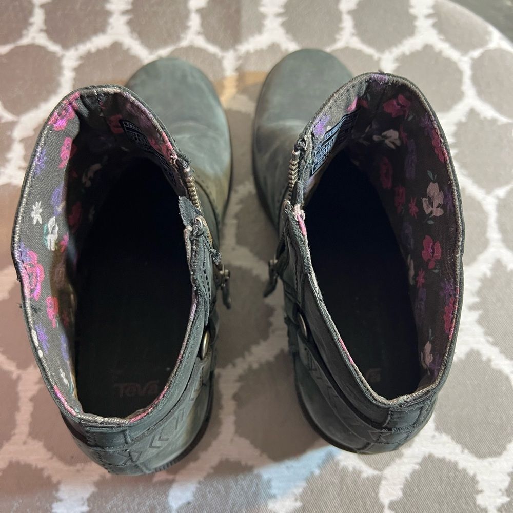 Teva Gray Ankle Booties with Side Zipper - Picture 6 of 9